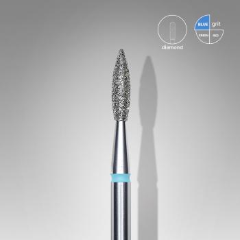 Diamant Maniküre Bit Flamme blau - 2,1mm